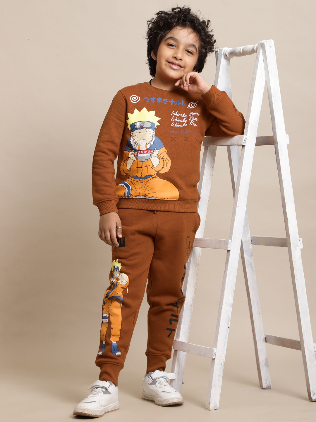 Naruto Printed Sweatshirt & Joggers Co-Ords-Set For Boys