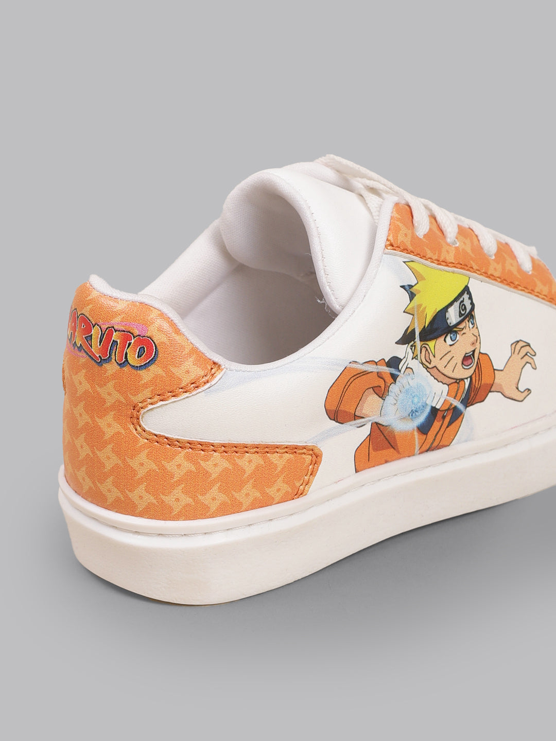Kids Boys Naruto Printed White/Orange Shoes