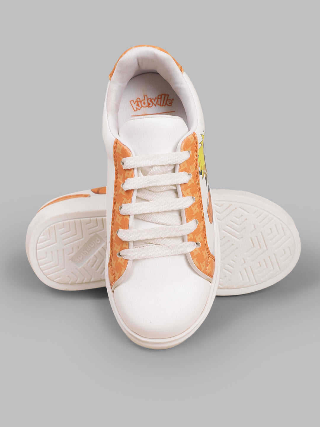 Kids Boys Naruto Printed White/Orange Shoes
