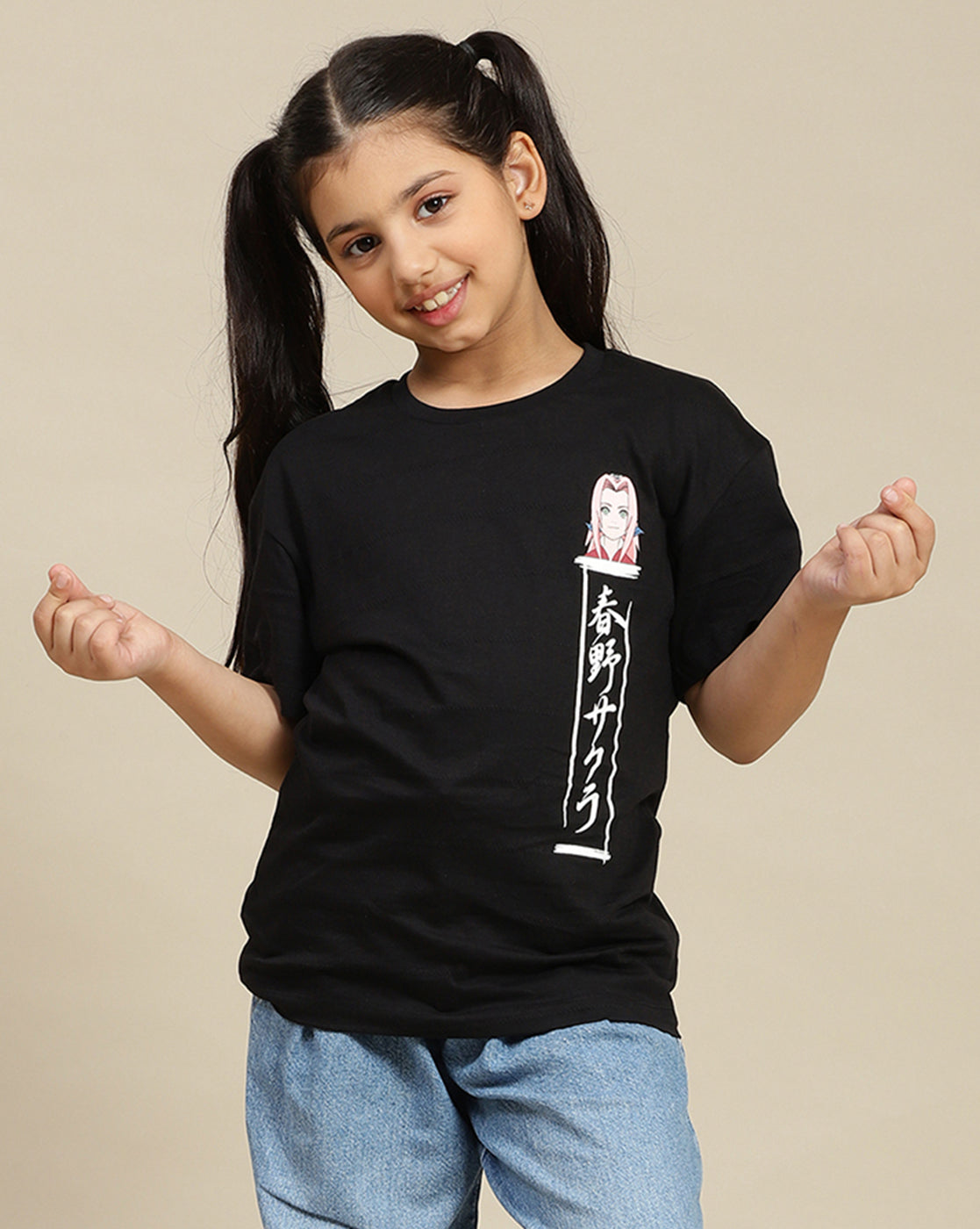 Naruto Printed Relaxed Fit Tshirt For Girls