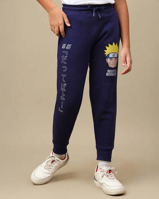 Naruto Uzumaki Anime Printed Yellow Regular Fit Jogger For Boys