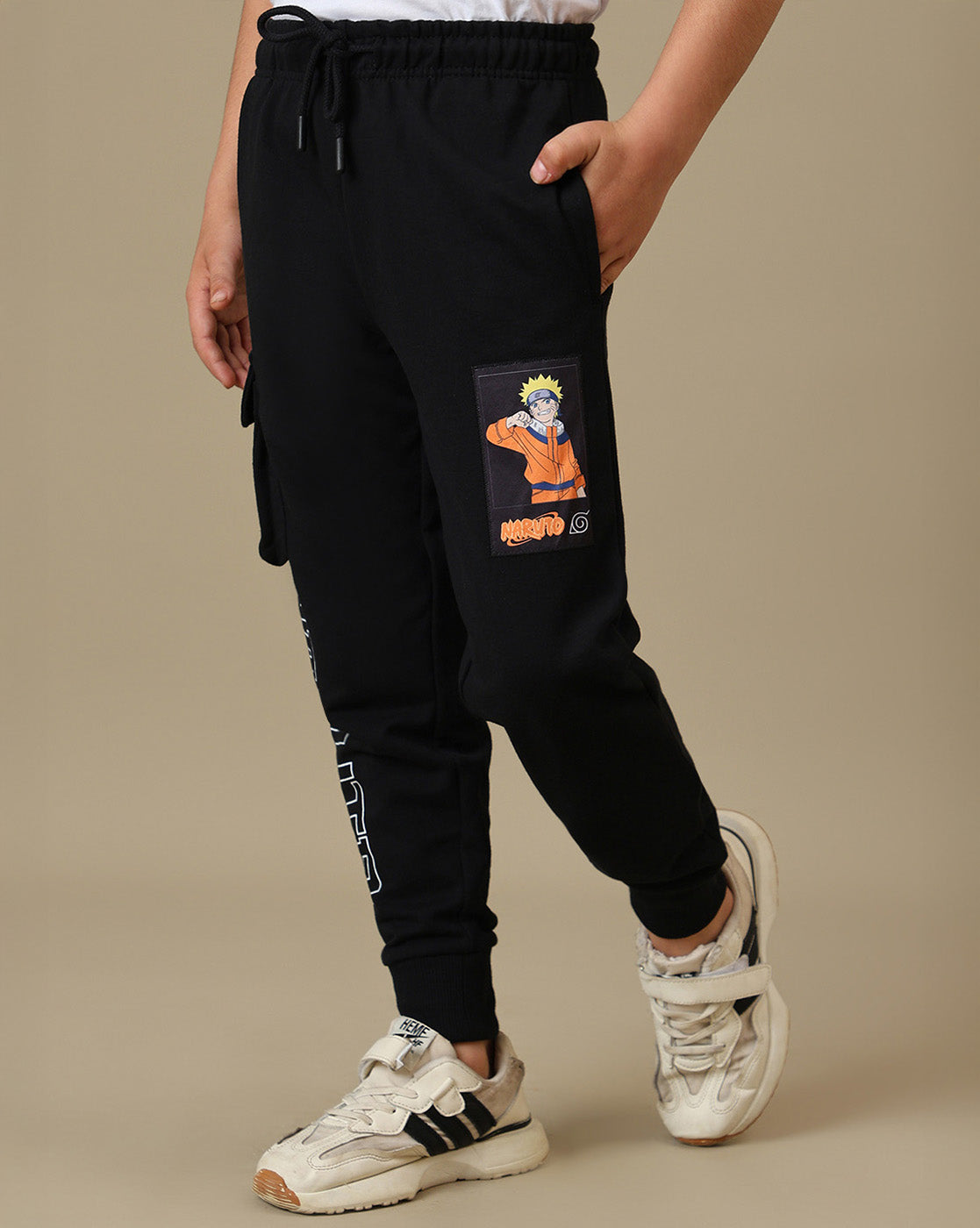 Naruto Printed Regular Fit Joggers For Boys