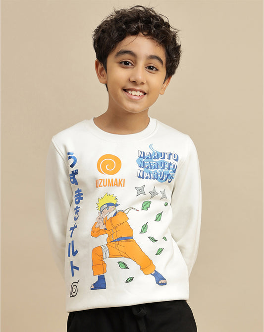 Naruto Printed Regular Fit Sweatshirt For Boys