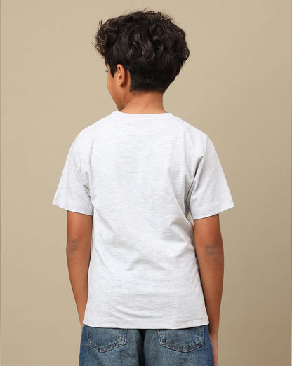 Naruto: Kakashi Hatake Anime  Grey Regular Fit Pure Cotton Tshirt  Boys