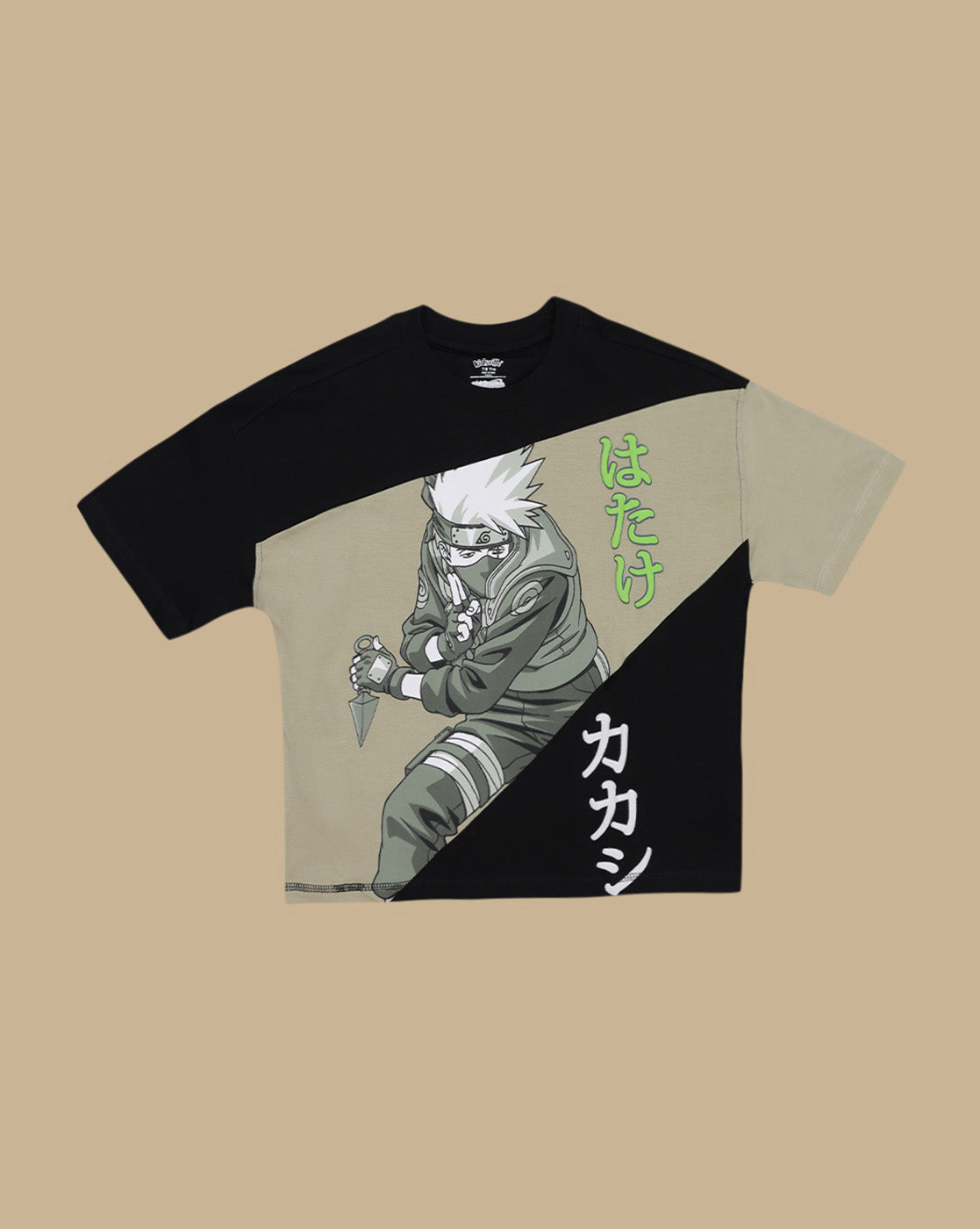 Naruto Graphic Printed Oversized Fit Tshirt For Boys