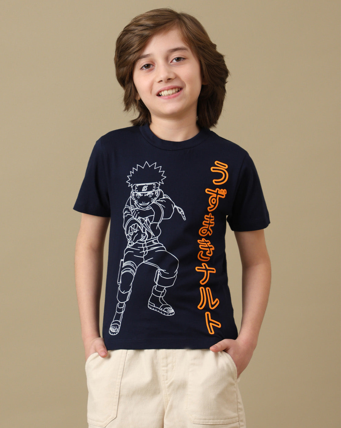 Naruto Graphic Printed Regular Fit Tshirt For Boys
