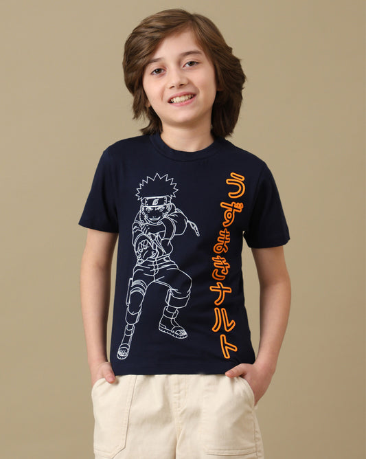 Naruto Graphic Printed Regular Fit Tshirt For Boys
