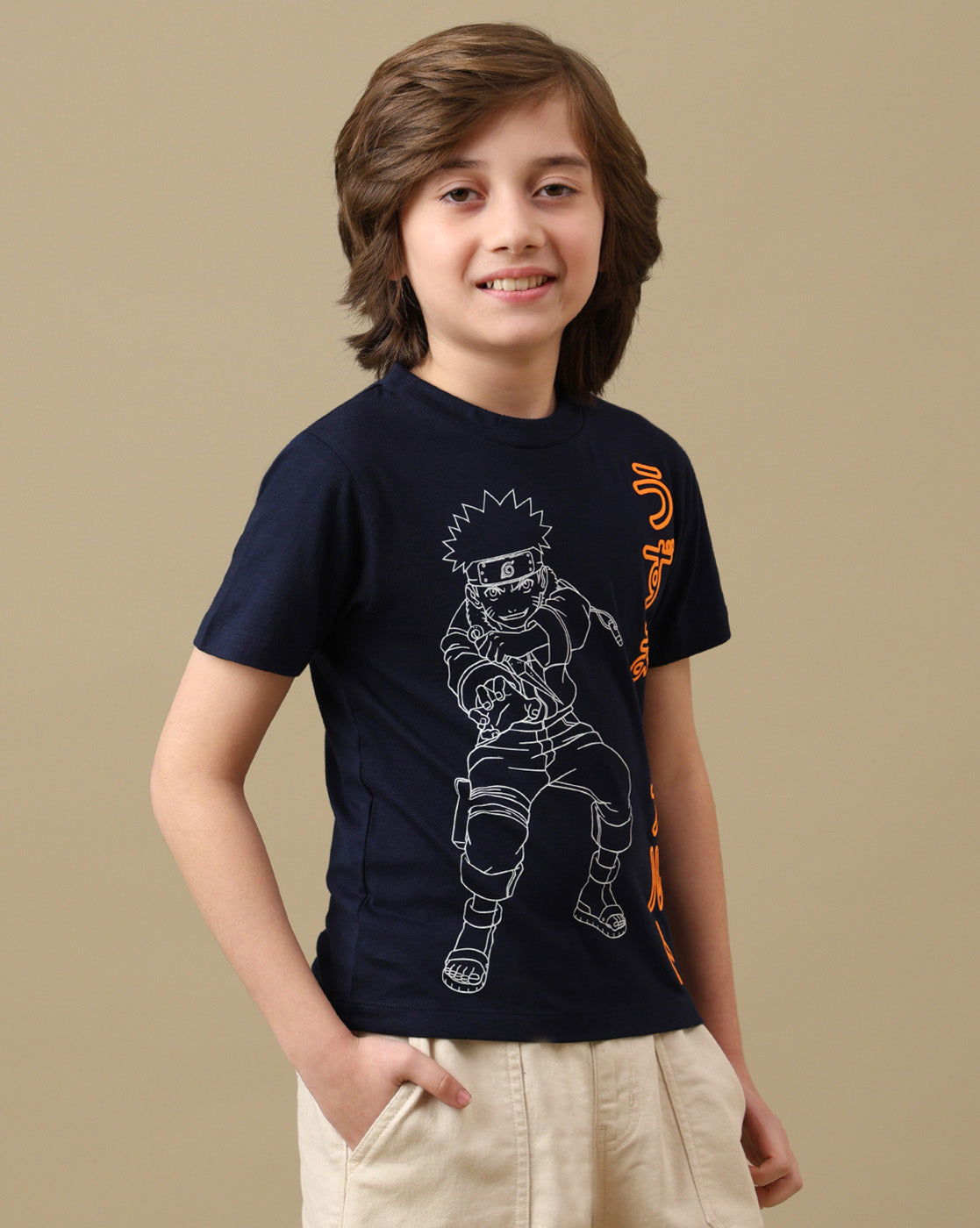 Naruto Graphic Printed Regular Fit Tshirt For Boys