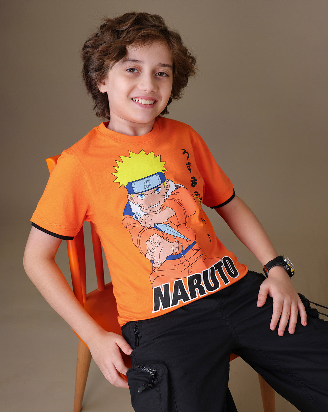Uzumaki Naruto Regular Fit Tshirt  Boys