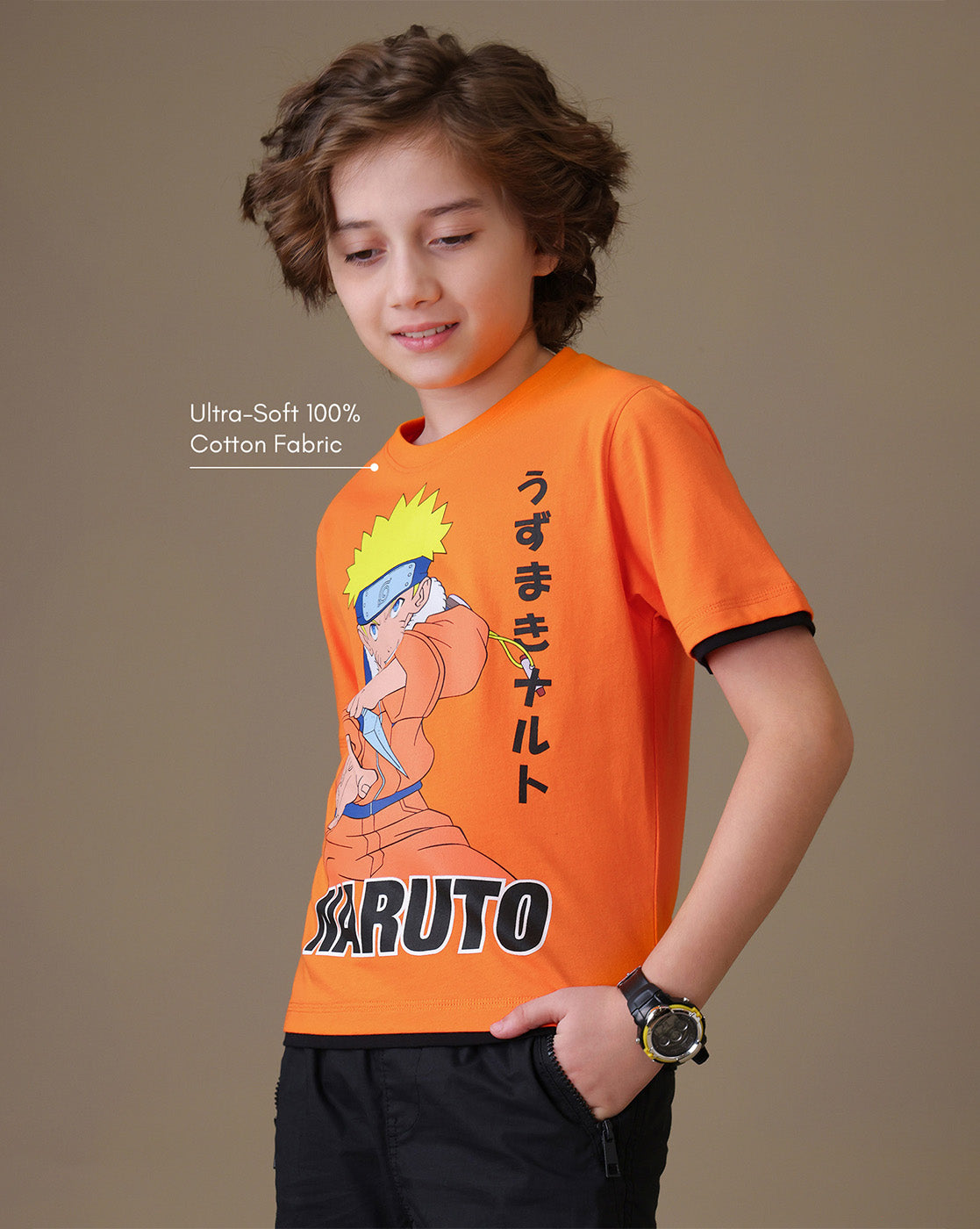 Uzumaki Naruto Regular Fit Tshirt  Boys