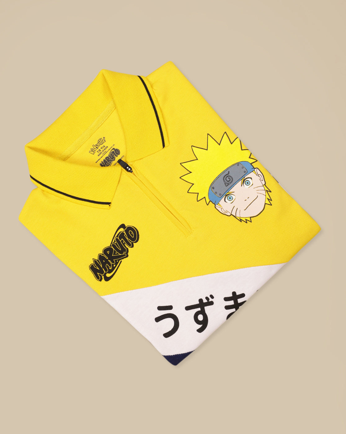 Naruto Printed Regular Fit Polo-T-Shirt For Boys
