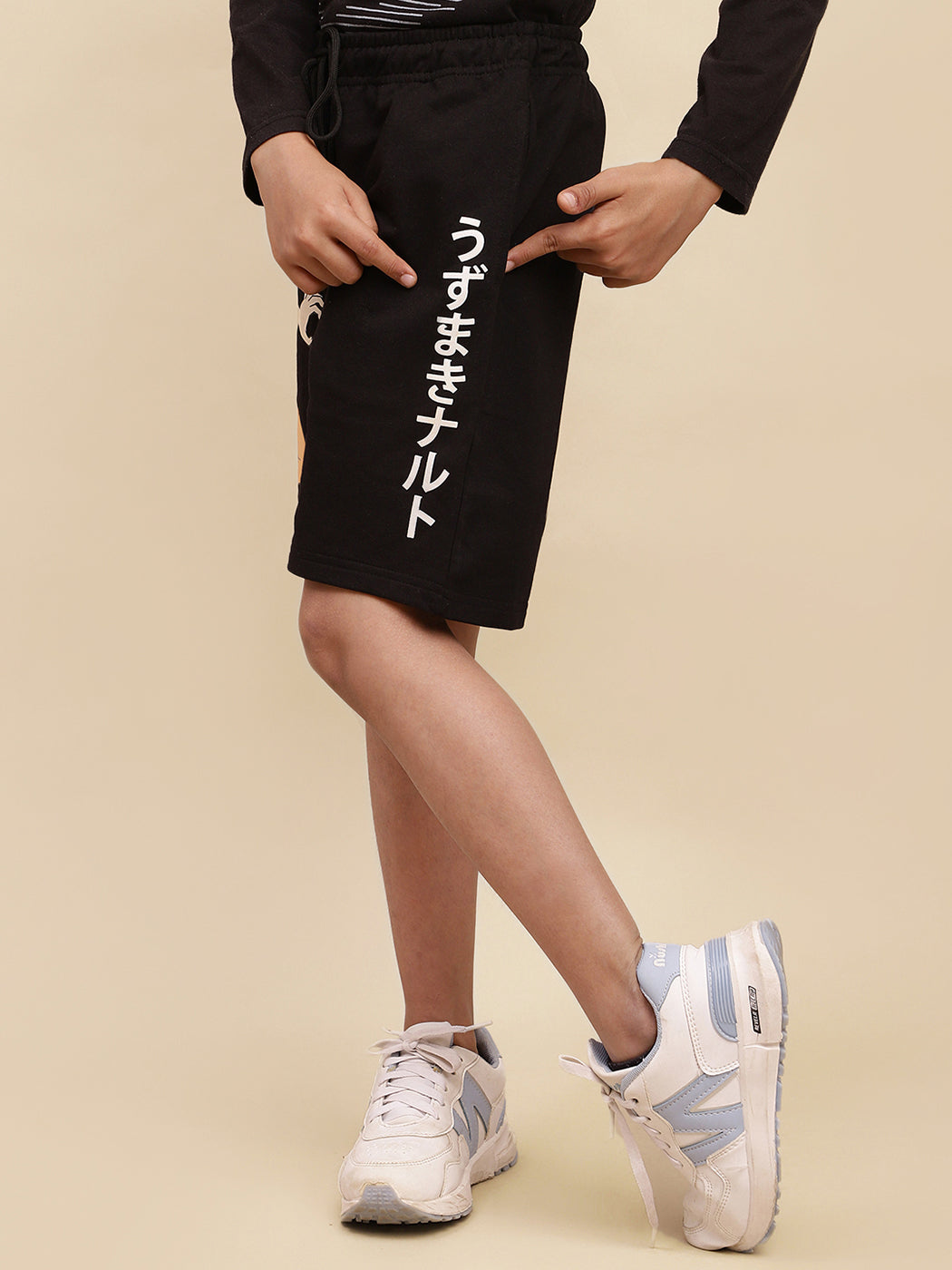 Naruto Printed Regular Fit Shorts For Boys