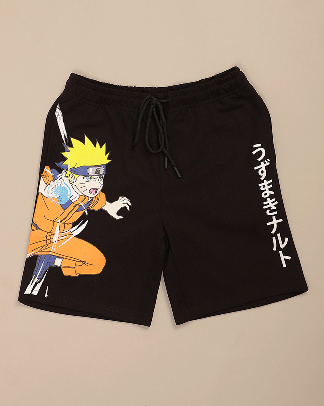 Naruto Printed Regular Fit Shorts For Boys