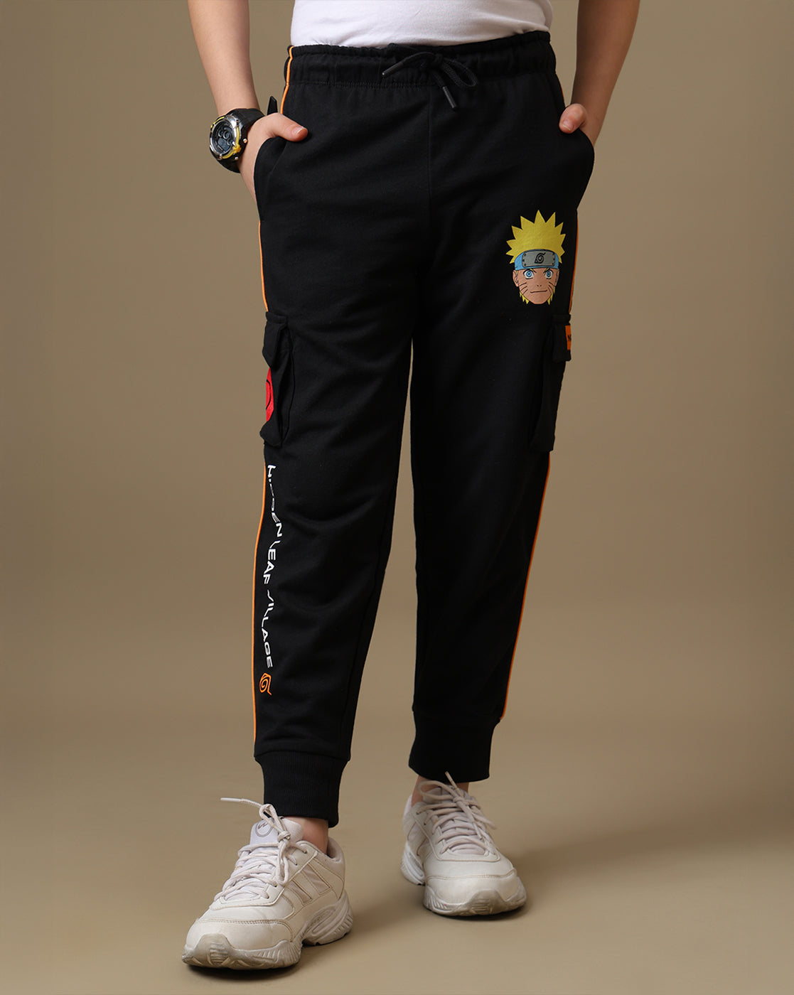 Naruto Printed Regular Fit Joggers For Boys
