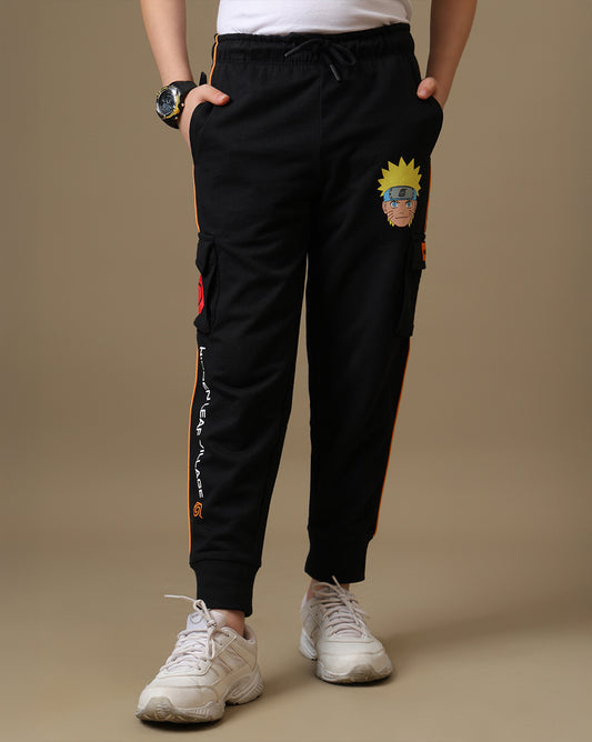 Naruto Printed Regular Fit Joggers For Boys