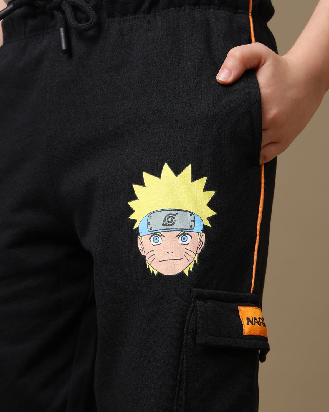 Naruto Printed Regular Fit Joggers For Boys