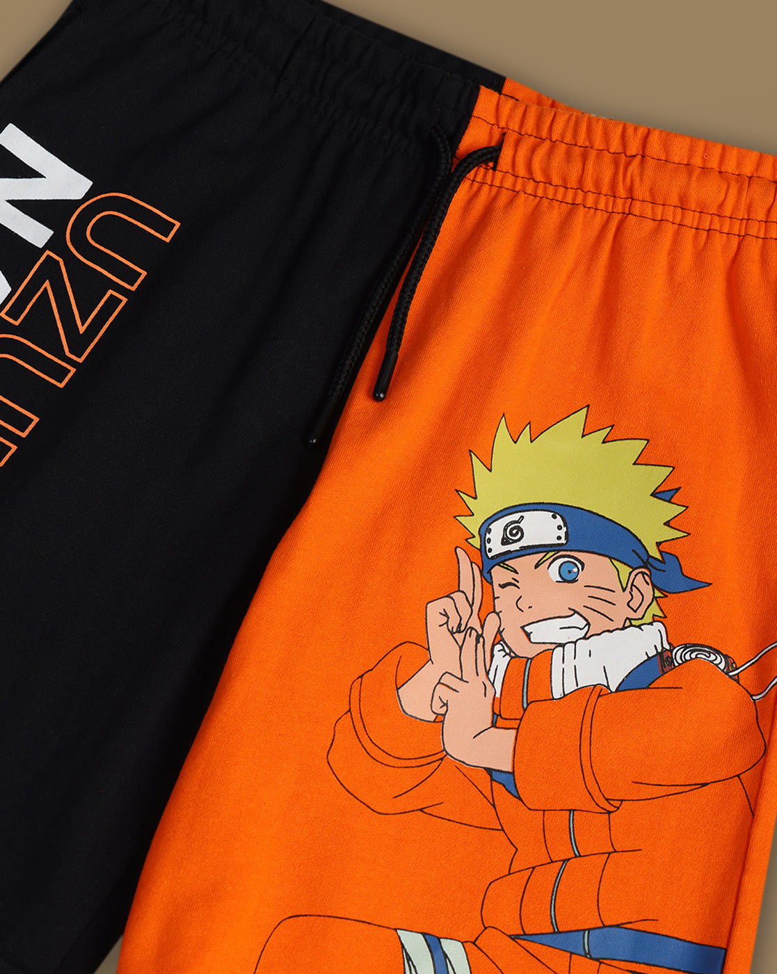 Naruto Printed Regular Fit Shorts For Boys