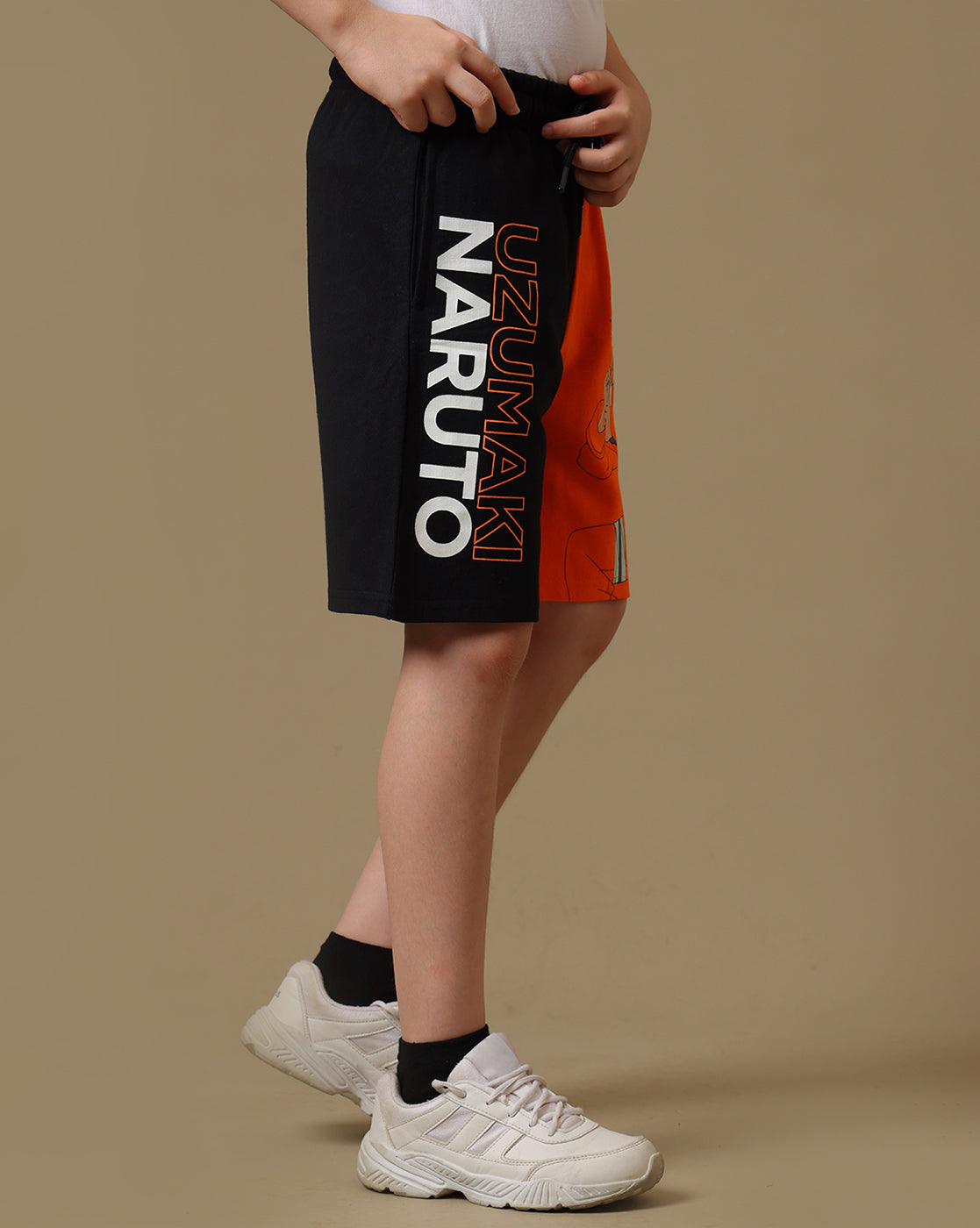 Naruto Printed Regular Fit Shorts For Boys