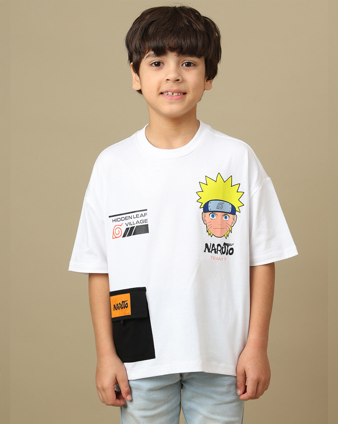 Naruto Printed Oversized Tshirt For Boys
