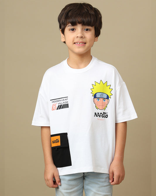 Naruto Printed Oversized Tshirt For Boys