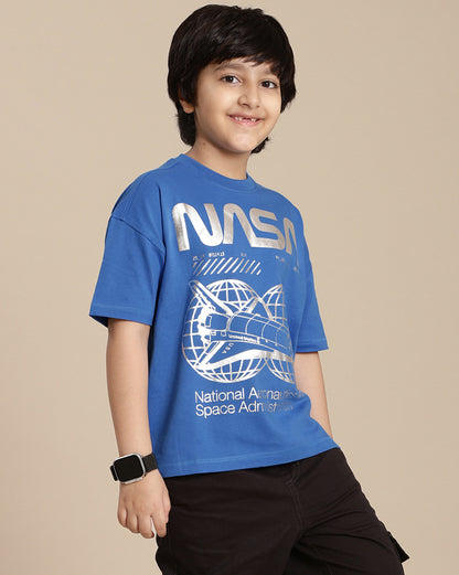 Nasa Printed Oversize Tshirt For Boys