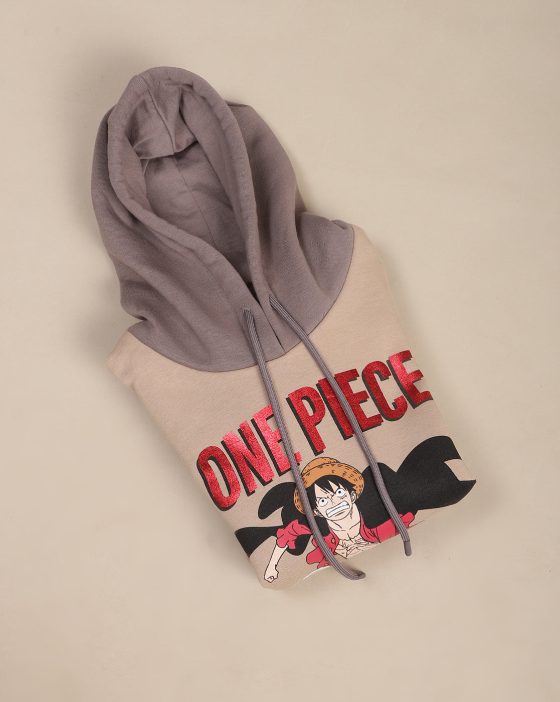 One Piece Printed Regular Fit Hoodie For Boys