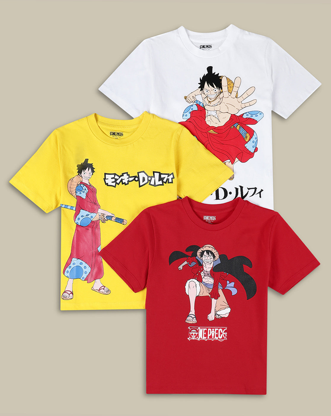 One Piece Pack Of 3 T-Shirts  Boys
