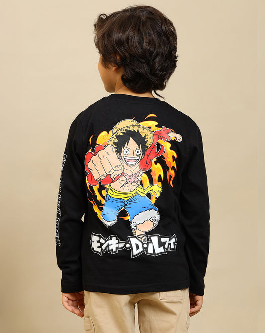 One Piece Printed Regular Fit Tshirt With Pouch Pocket  For Boys