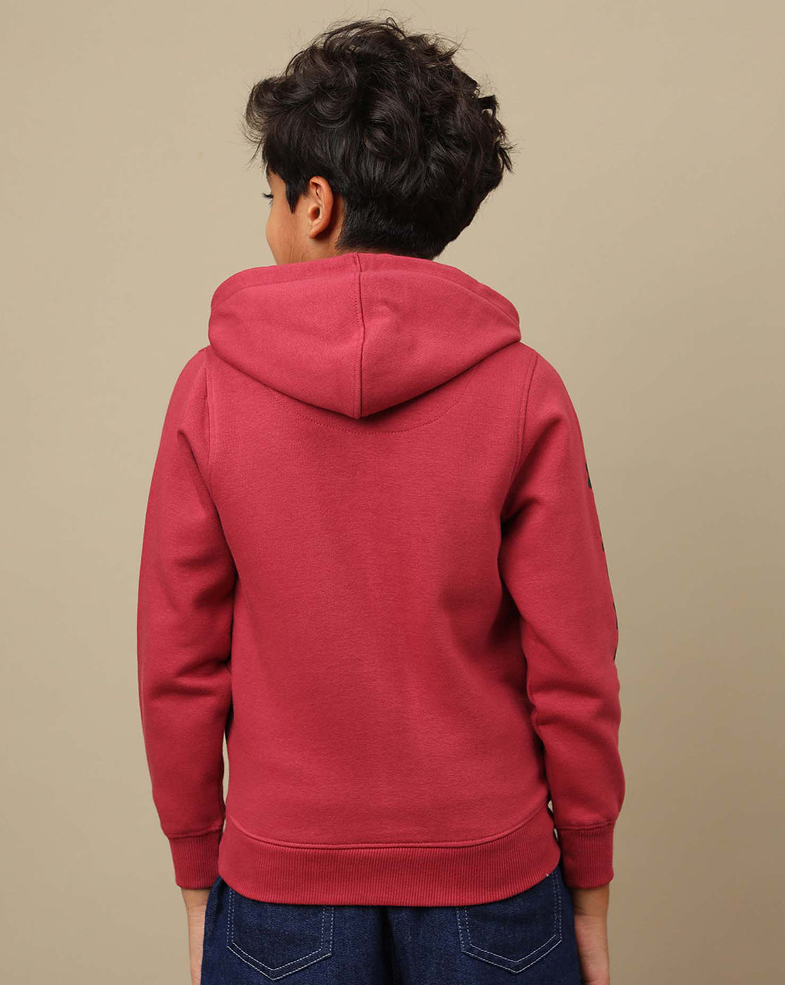 One Piece: Luffy Anime Printed Red Regular Fit Hoodie For Boys