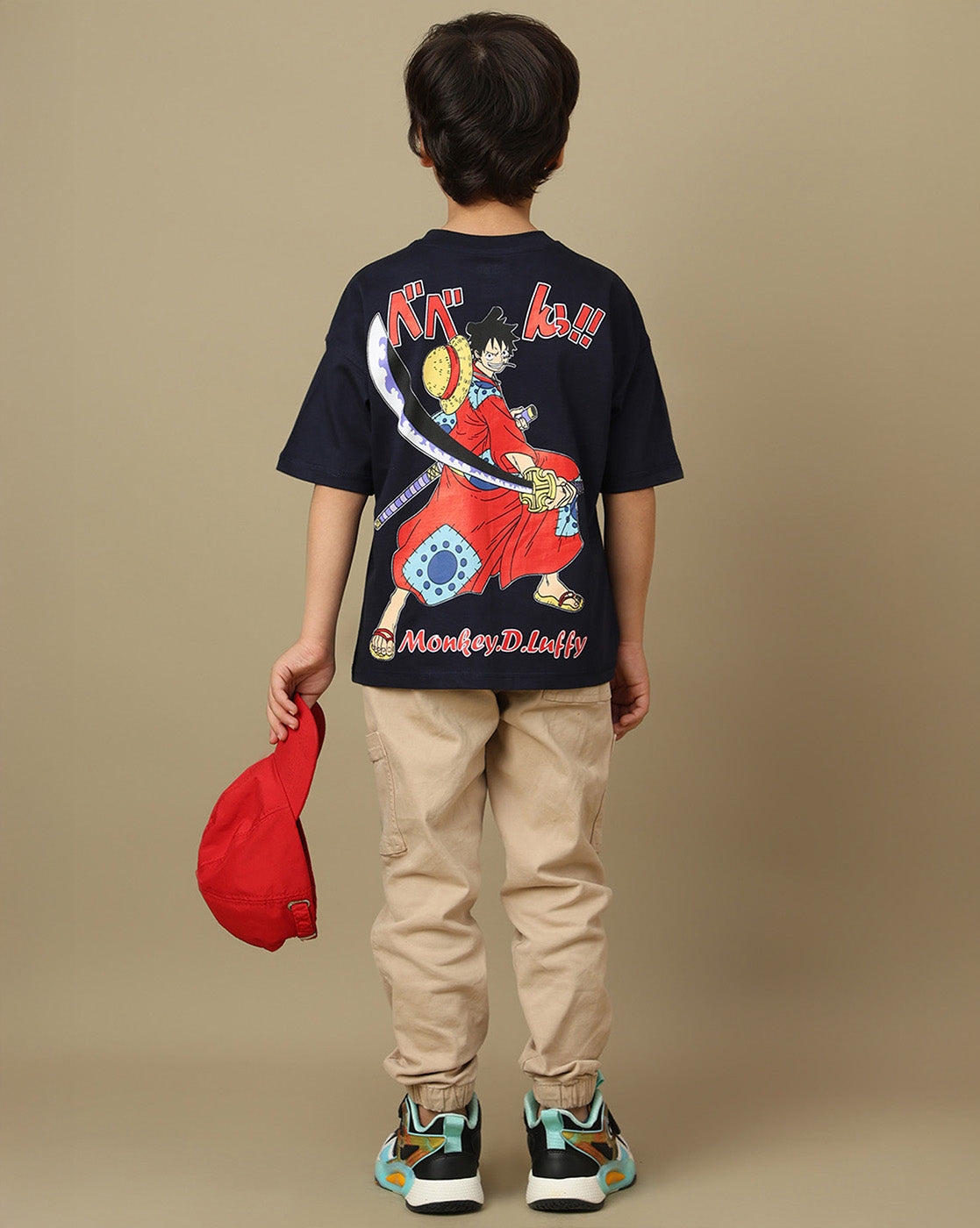 One Piece Printed Oversized Tshirt For Boys