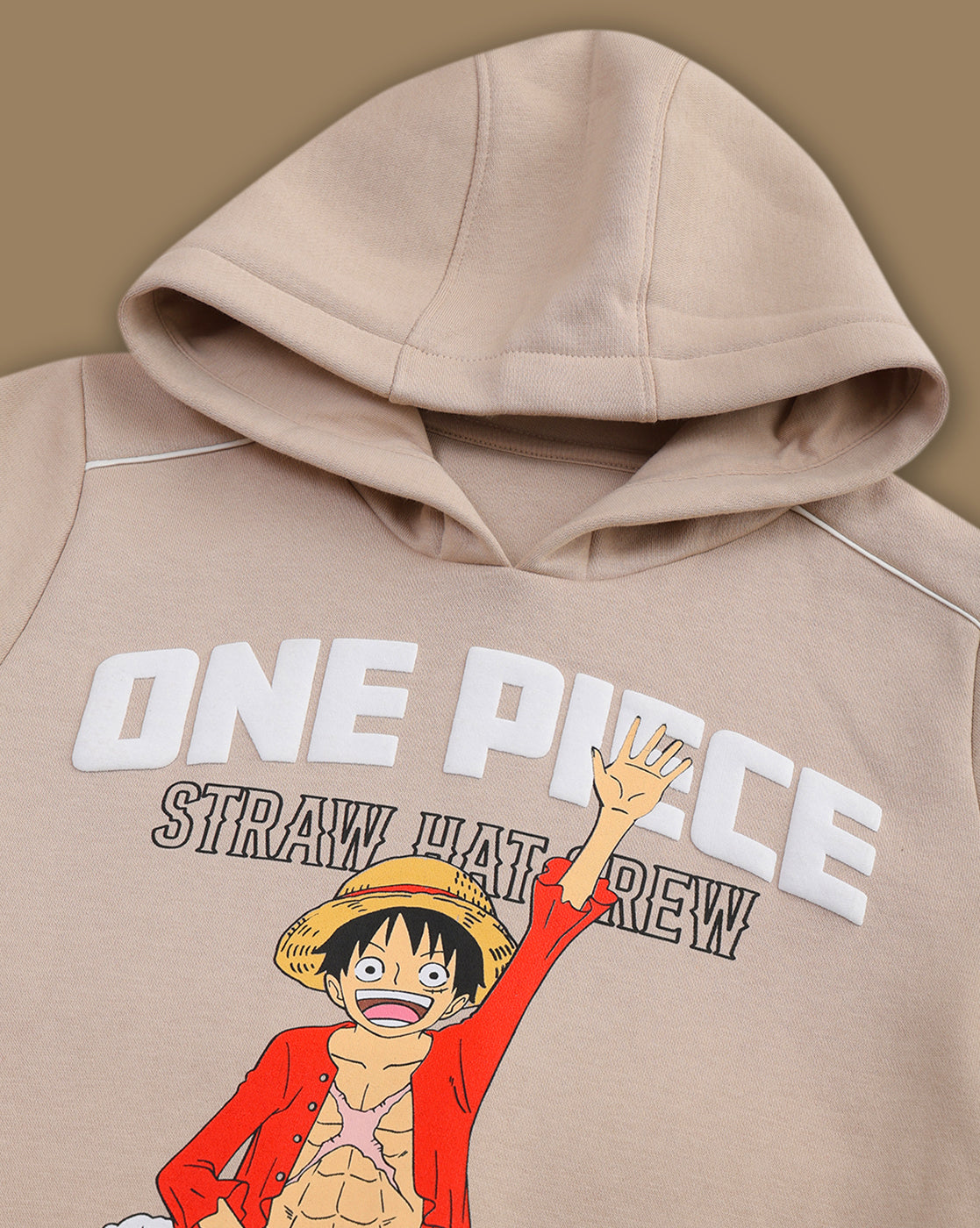 One Piece Printed Regular Fit Hoodie For Boys