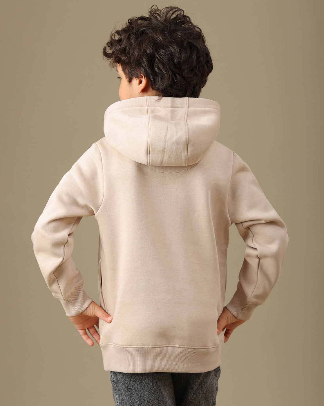 One Piece Printed Regular Fit Hoodie For Boys