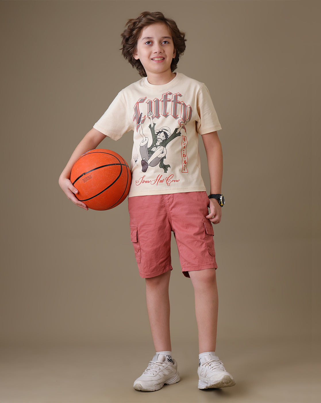 One Piece Monkey D. Luffy  Regular Fit Tshirt  Boys