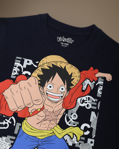 One Piece Monkey D. Luffy  Regular Fit Tshirt  Boys