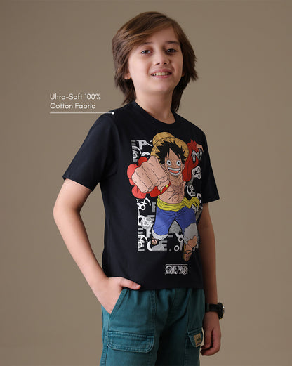 One Piece Monkey D. Luffy  Regular Fit Tshirt  Boys