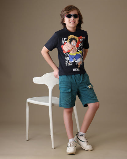 One Piece Monkey D. Luffy  Regular Fit Tshirt  Boys