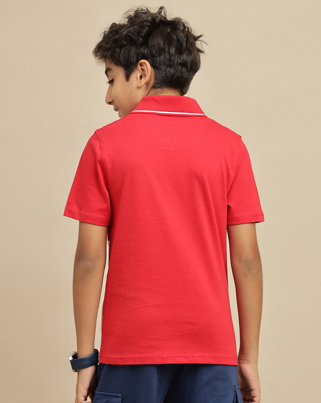 One Piece Printed Regular Fit Polo-T-Shirt For Boys