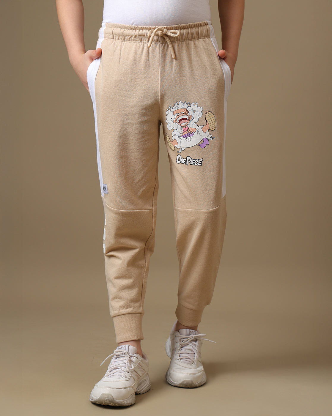 One Piece Printed Regular Fit Joggers For Boys