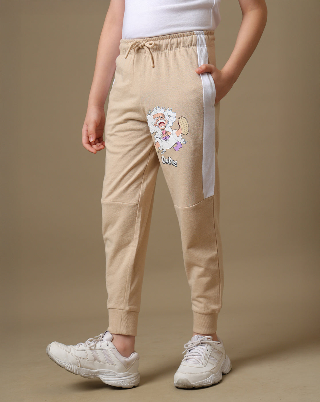 One Piece Printed Regular Fit Joggers For Boys