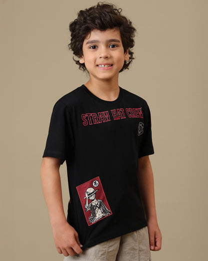 One Piece Straw Hat Crew Luffy  Regular Fit Tshirt  Boys