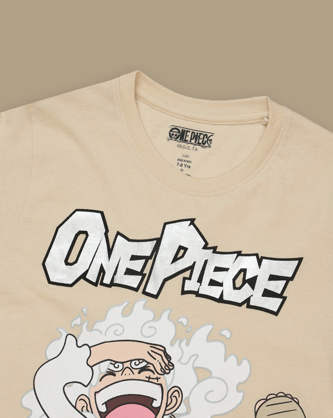 One Piece Luffy Gear 5 Printed Regular Fit Tshirt For Boys