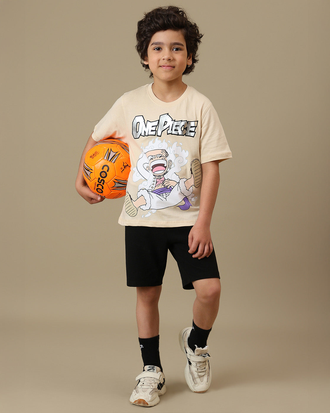 One Piece Luffy Gear 5 Printed Regular Fit Tshirt For Boys