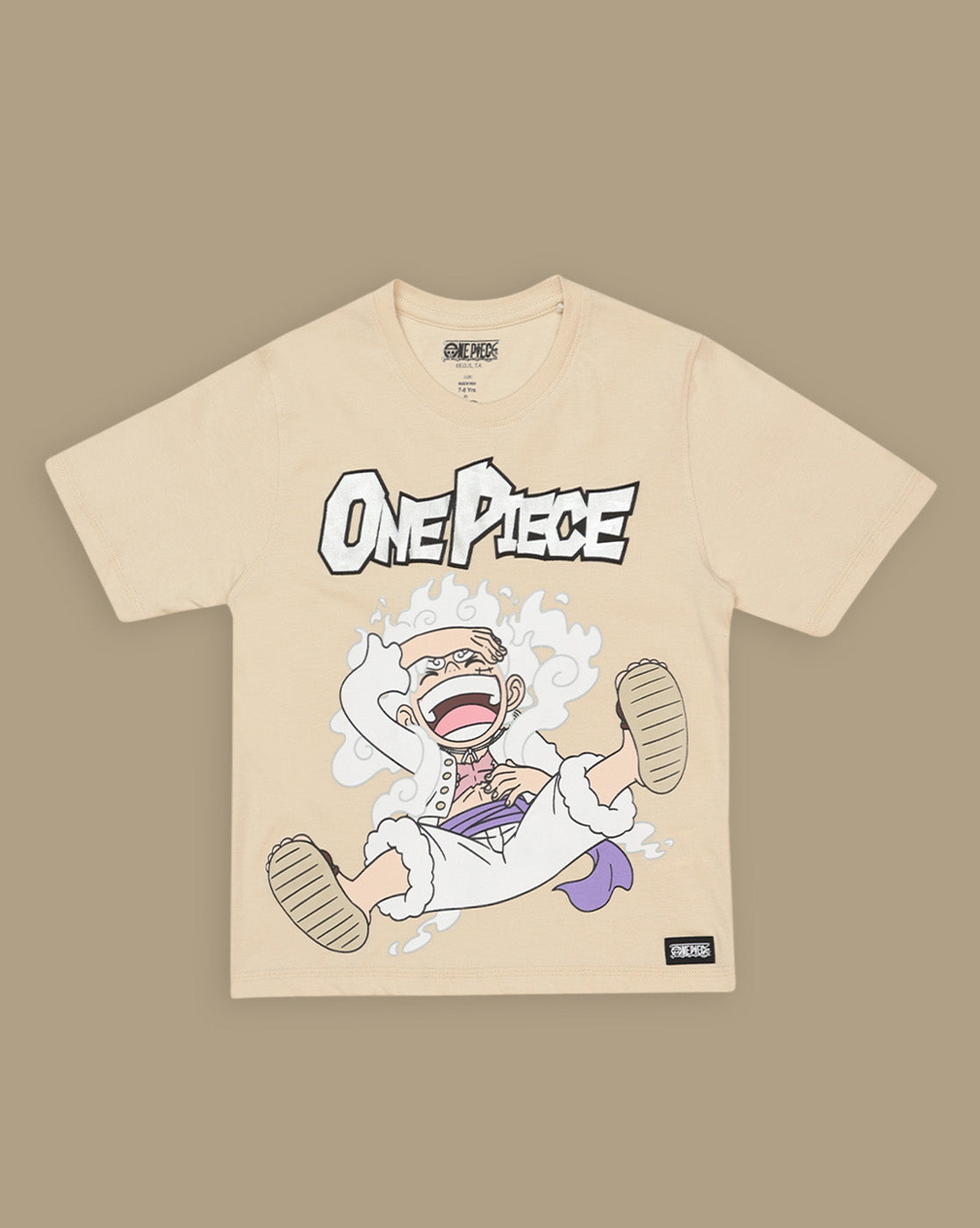 One Piece Luffy Gear 5 Printed Regular Fit Tshirt For Boys