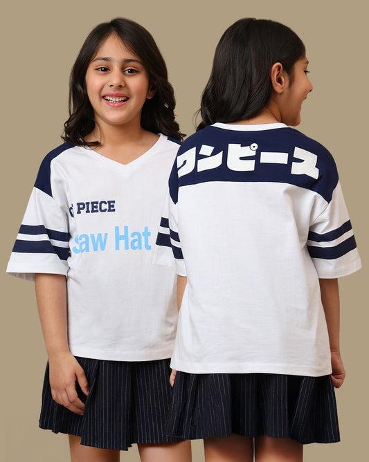 One Piece Printed Relaxed Fit Tshirt For Girls