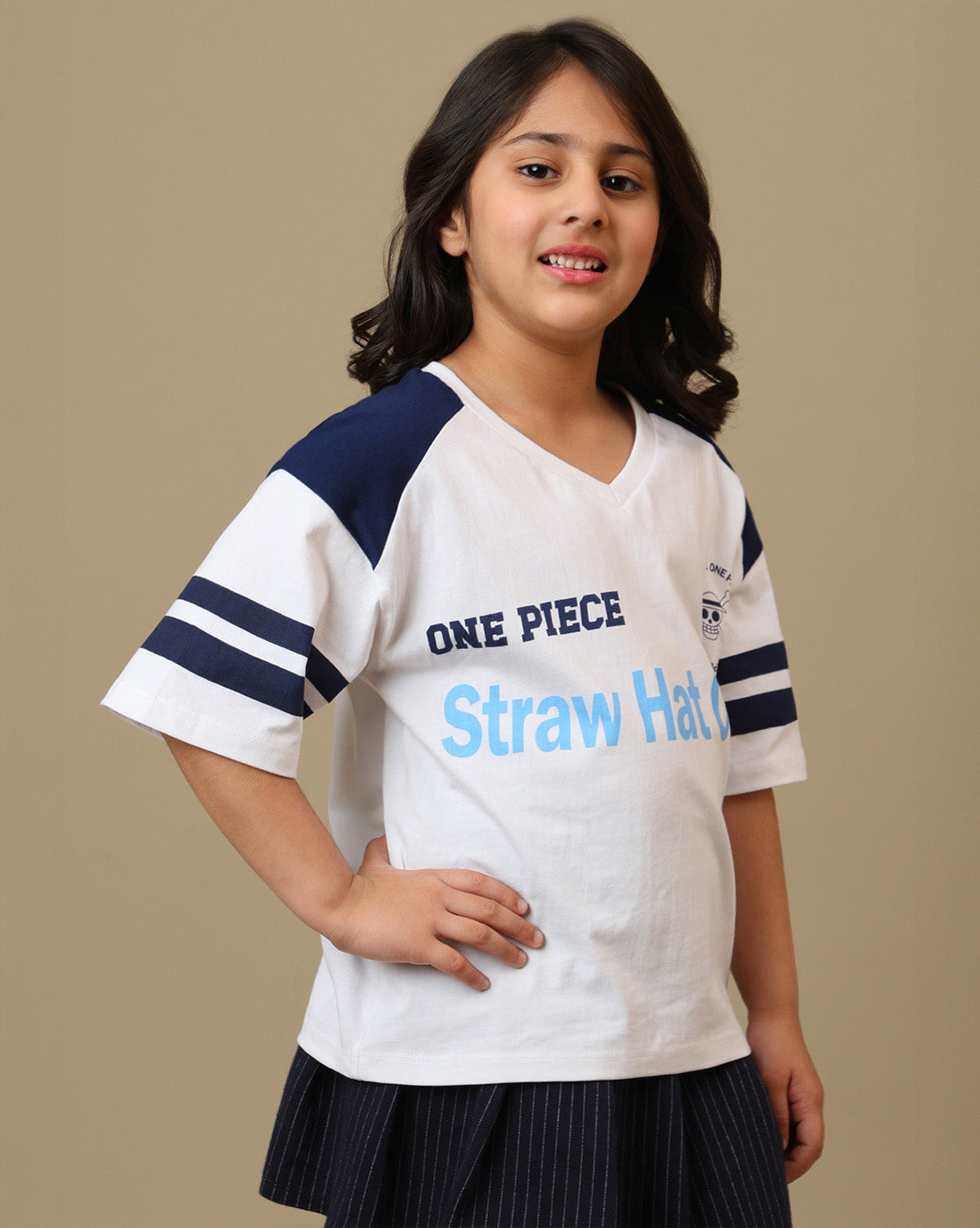 One Piece Printed Relaxed Fit Tshirt For Girls