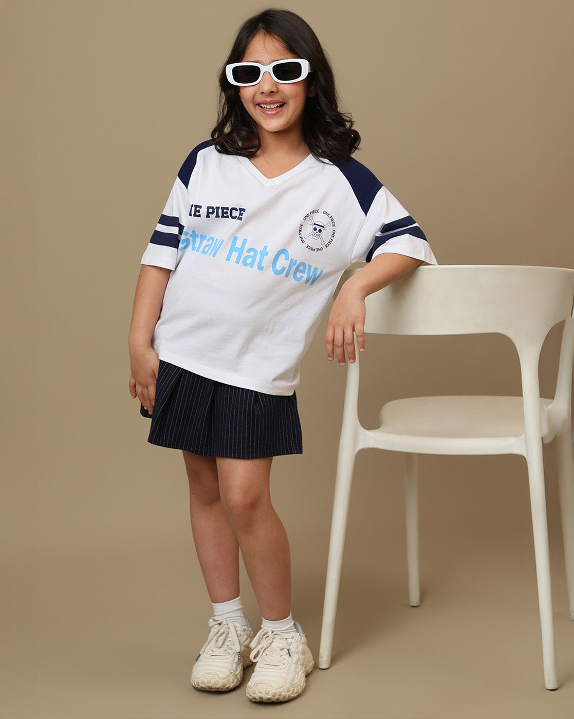 One Piece Printed Relaxed Fit Tshirt For Girls