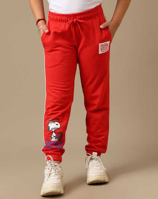 Peanuts Printed Regular Fit Jogger For Girls