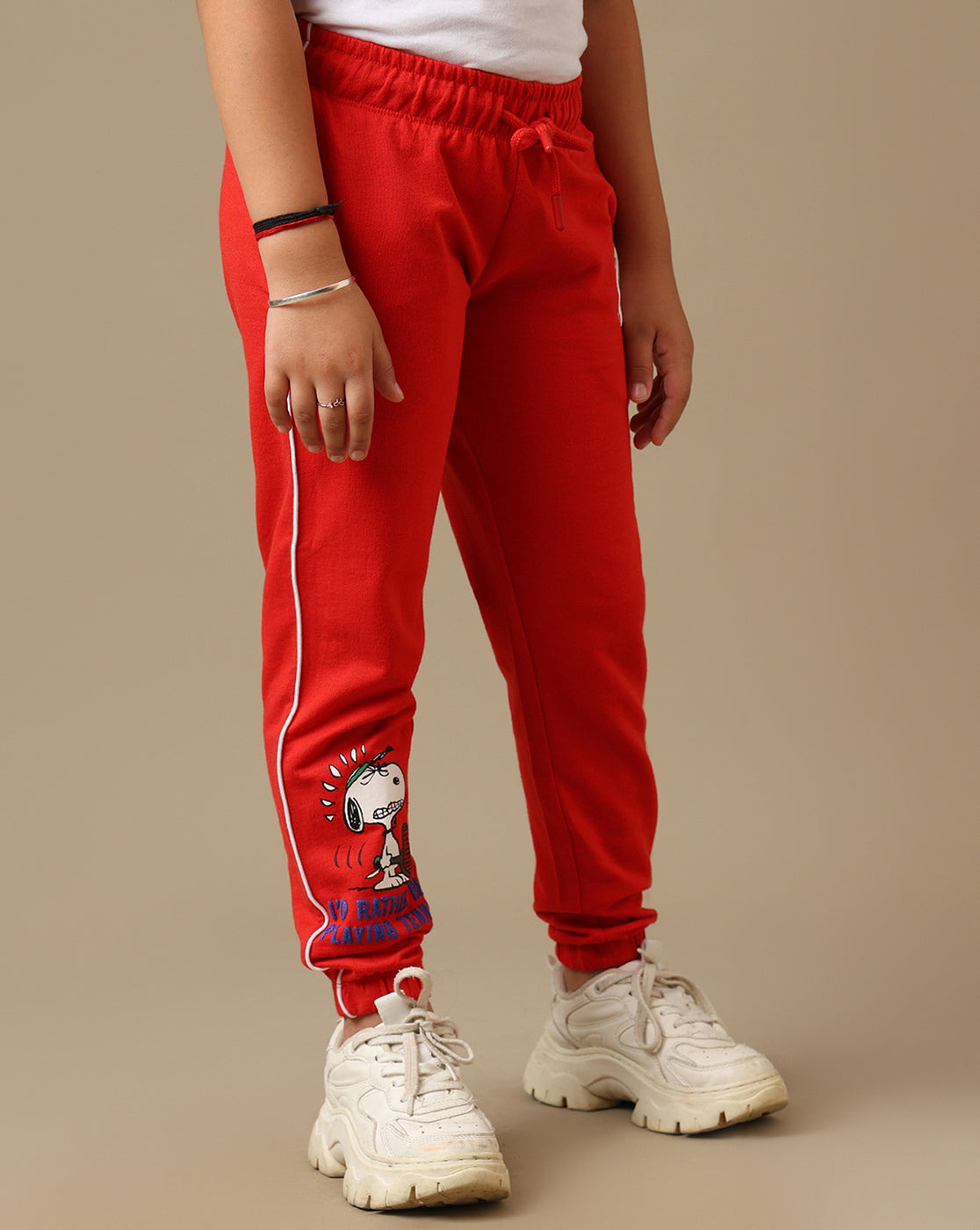 Peanuts Printed Regular Fit Jogger For Girls