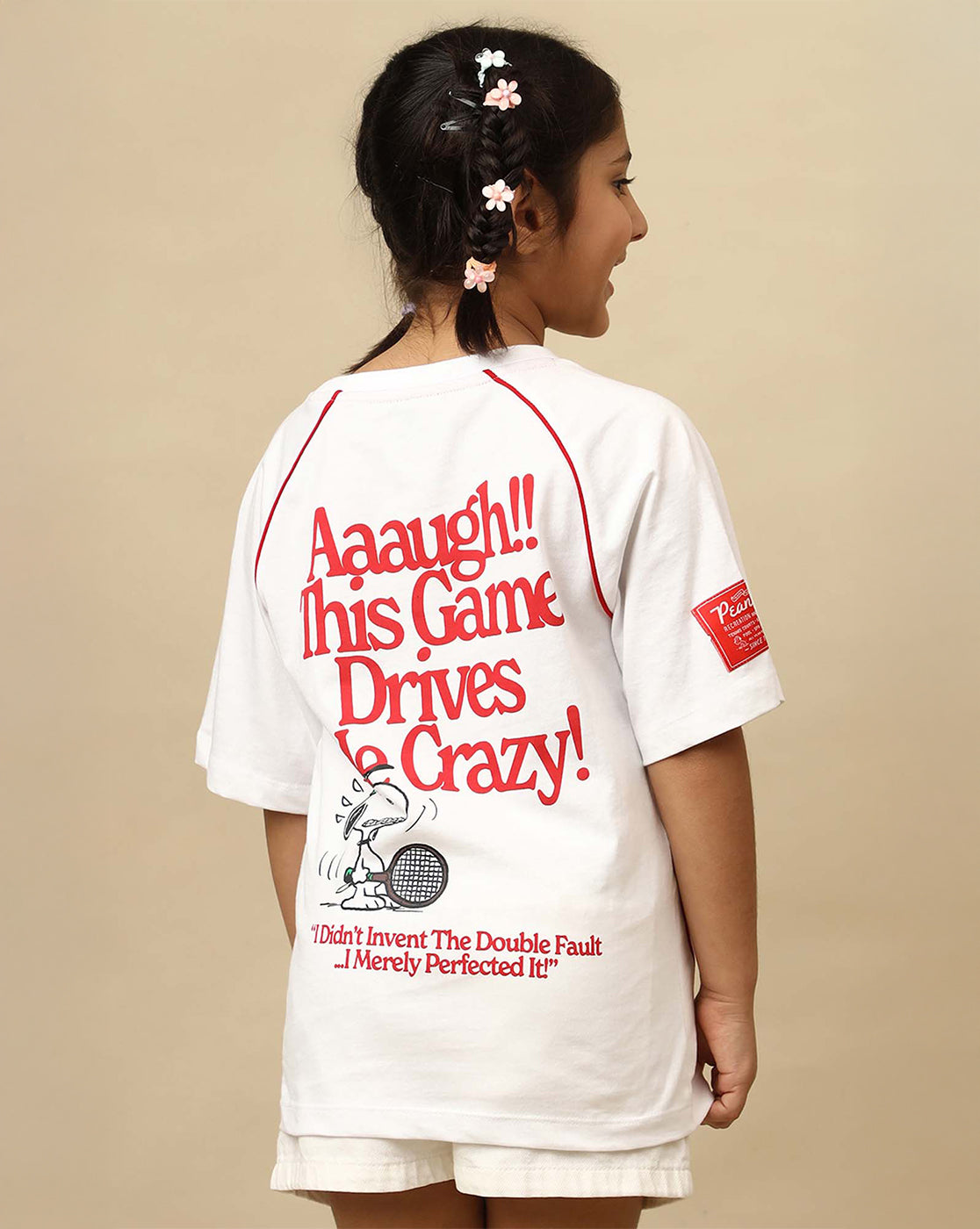 Peanuts Printed Oversized Tshirt For Girls