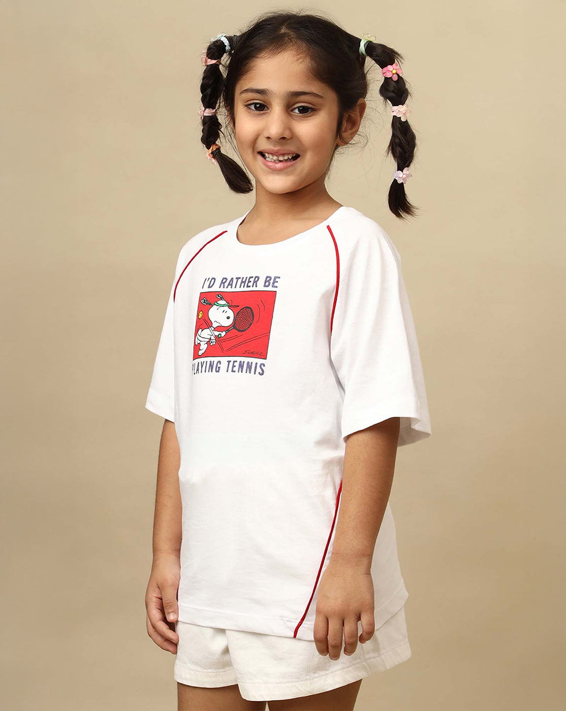Peanuts Printed Oversized Tshirt For Girls